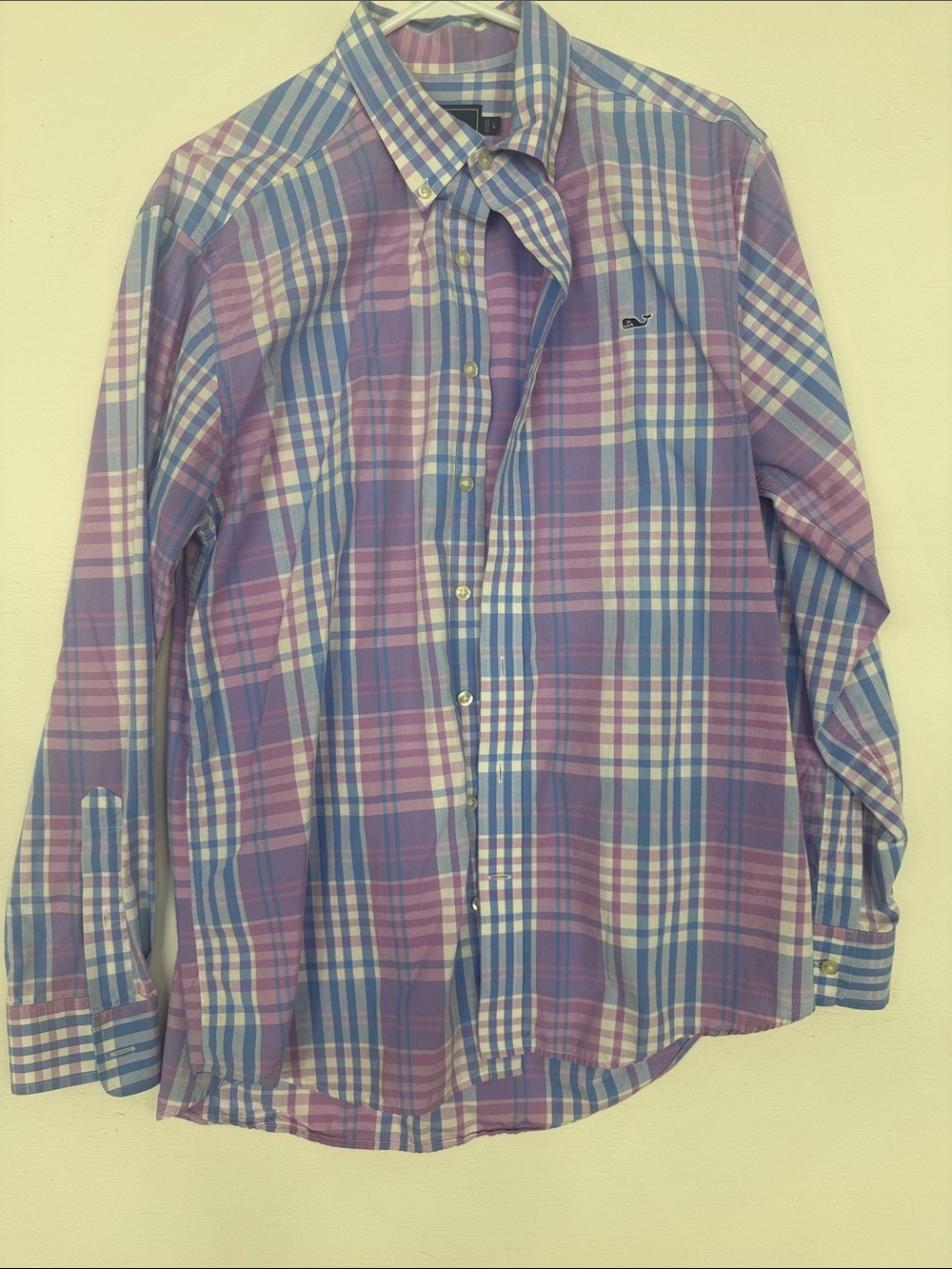 Vineyard Vines Plaid Button-Down Shirt - Blue, Pink & White